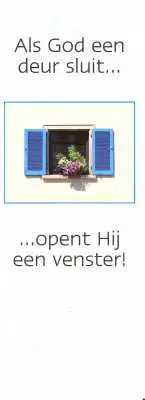 Boekenlegger als god een deur sluit