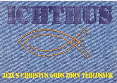 Map 5 prentbriefkaarten jeans ichtus