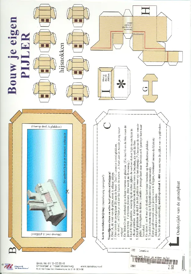 Bouwplaat bouw je eigen pijler set 2 dln