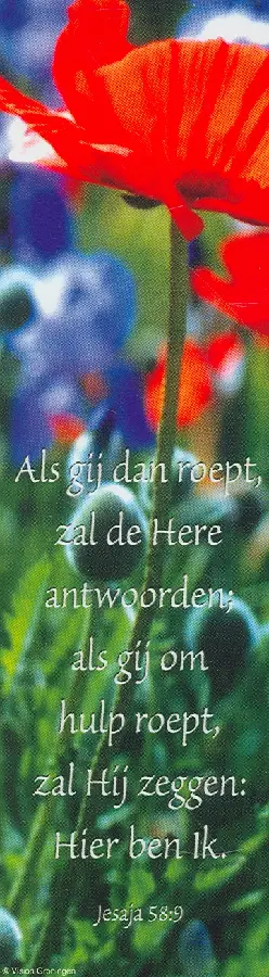 Boekenlegger jesaja 58:9