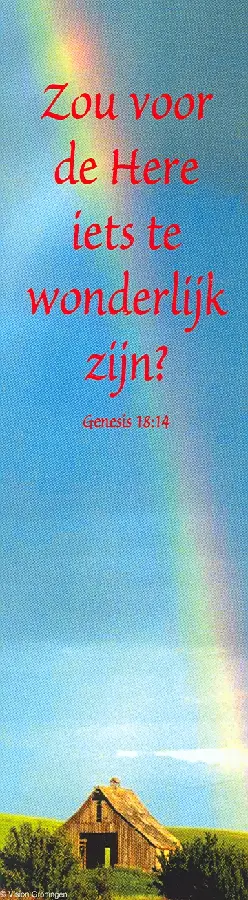 Boekenlegger genesis 18:14