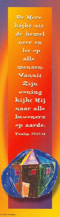 Boekenlegger psalm 33:13-14