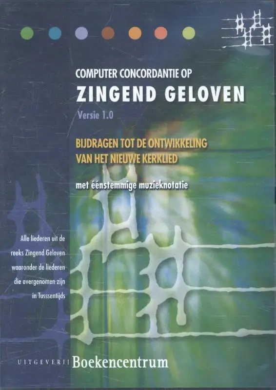 Cd-rom computer concordantie zingend gel