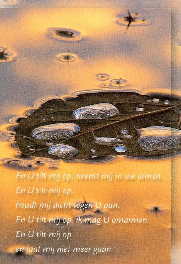 Wk opw en U tilt mij op