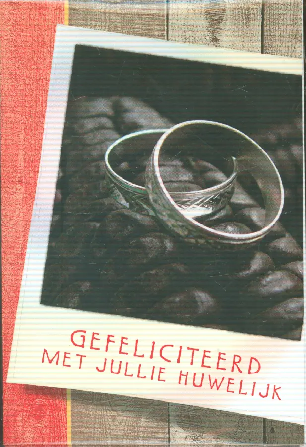 Wenskaart nbv huwelijk ringen