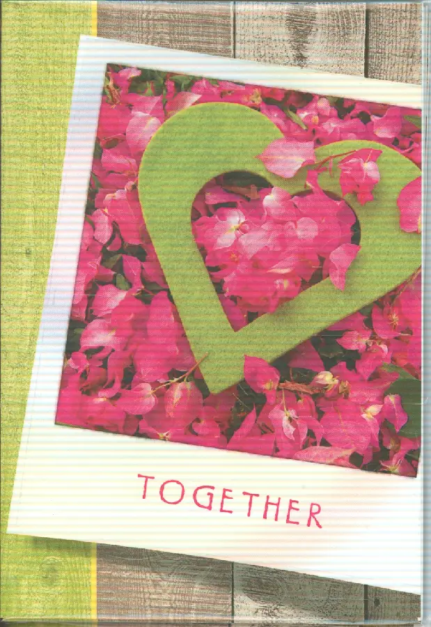 Wenskaart hsv liefde hart in bloemen