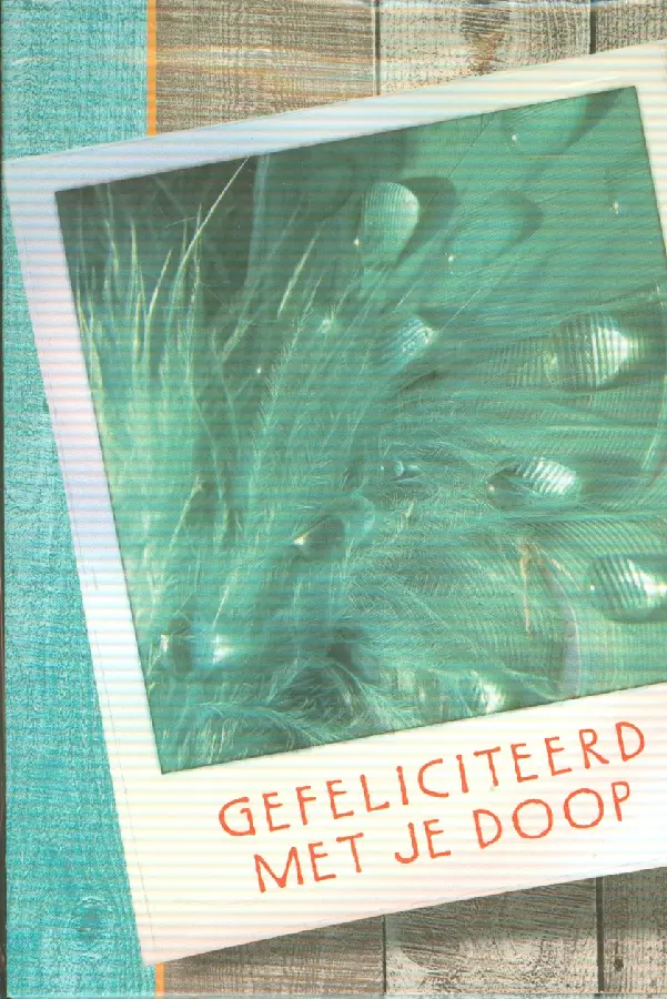 Wenskaart doop waterdruppels