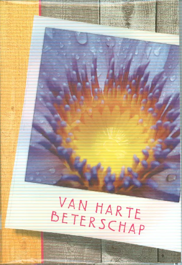 Wenskaart beterschap bloemhart